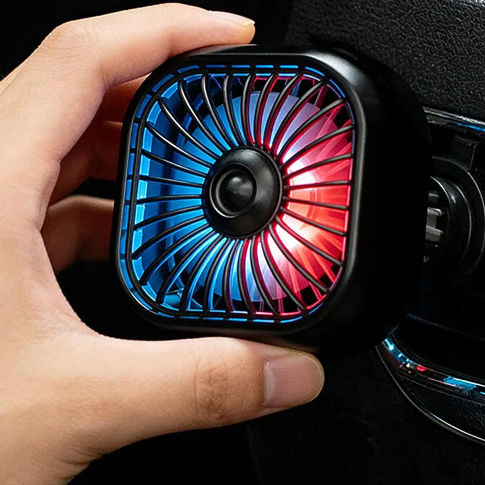 Mini USB Car Vent Fan – 3-Speed Clip-On with LED Light Car Vent Fan Axl