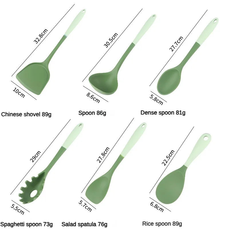 6-Piece Silicone Kitchen Utensil Set – Non-Stick Safe Tools Silicone Utensil Set Axl
