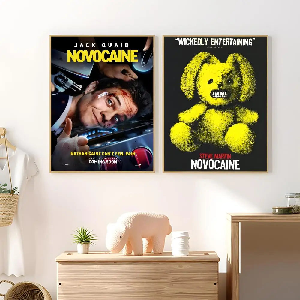 Novocaine Movie Poster HD Waterproof Sticker | Wall Décor Movie Poster Sticker Axl