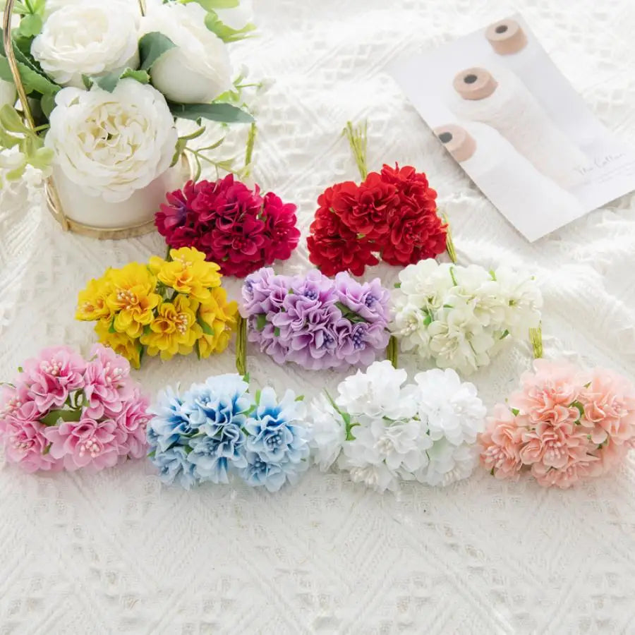 Artificial Silk Carnation Bouquet – Colorful Wedding & Home Decor Artificial Flower Bouquet Axl