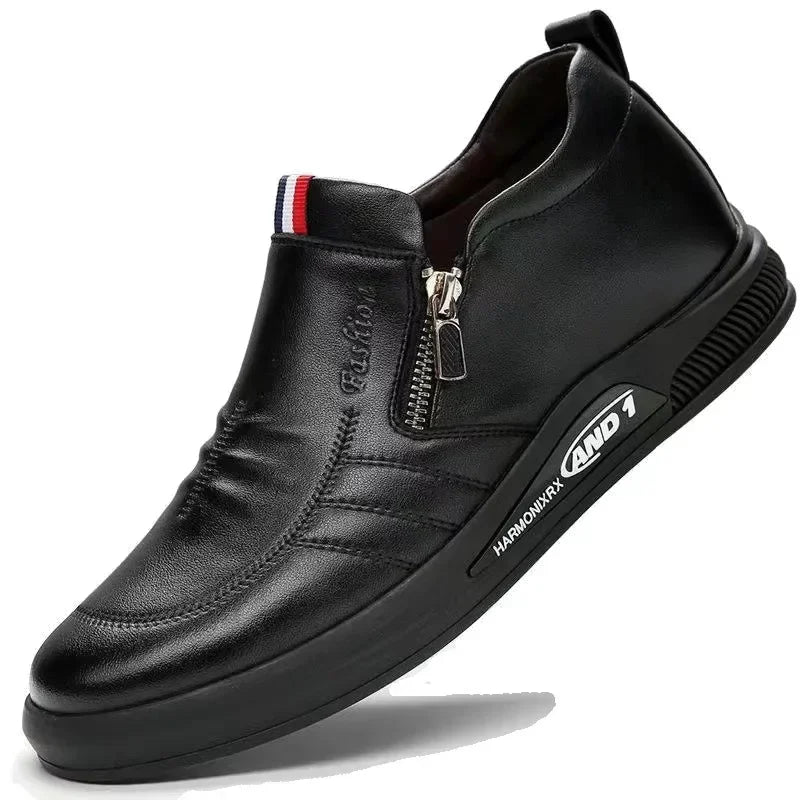 Men's Slip-On Leather Loafers – Casual Business Moccasins Men's Loafers Axl black 39
