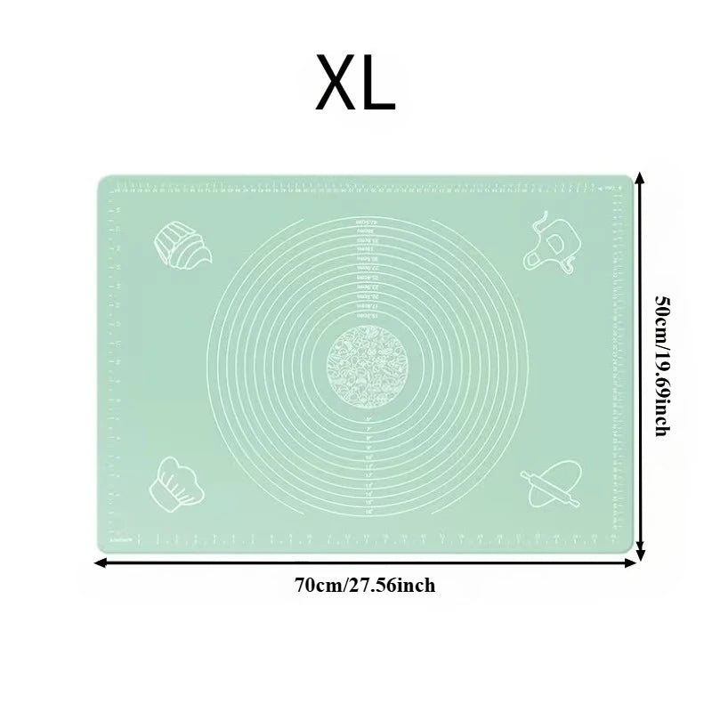 Large Non-Slip Silicone Baking Mat – Food Safe Kneading Pad Silicone Baking Mat Axl Olive Green 1PC