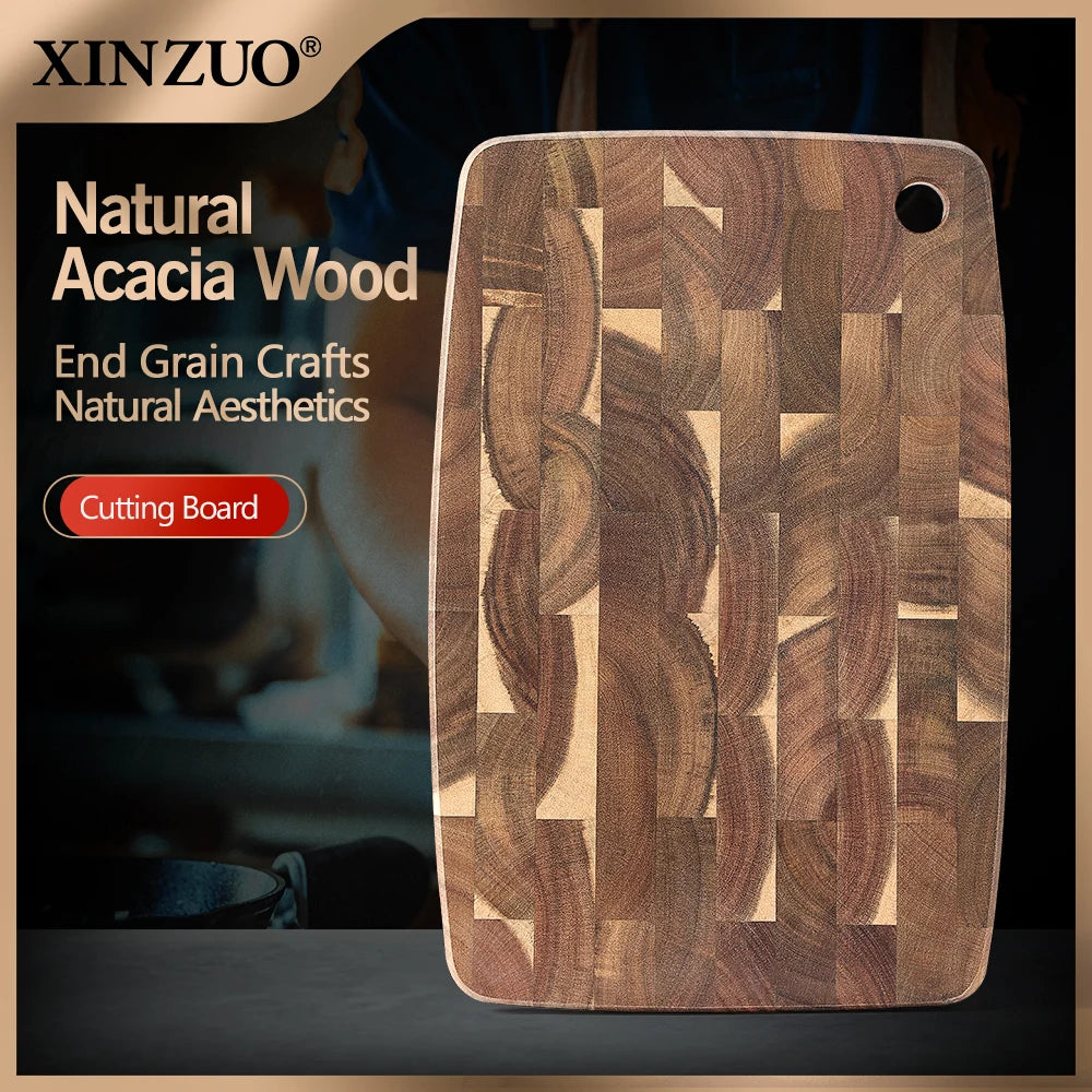 XINZUO End Grain Acacia Wood Cutting Board 36x24cm | LFGB End Grain Cutting Board Axl Default Title