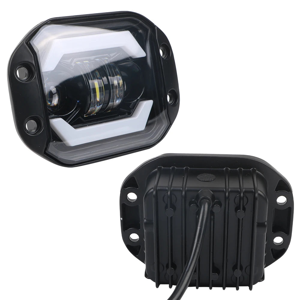 5-Inch Flush Mount LED Driving Light | Hi/Low Beam Jeep & Truck LED Driving Light Axl