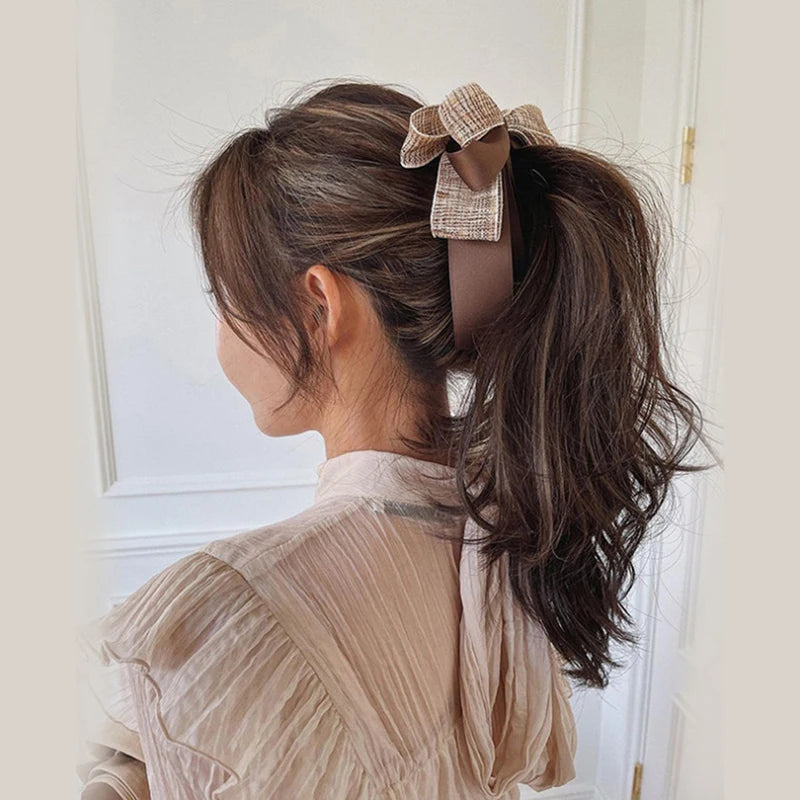 Korean Bow Hair Clip – High Ponytail Barrette for Women Bow Hair Clip Axl
