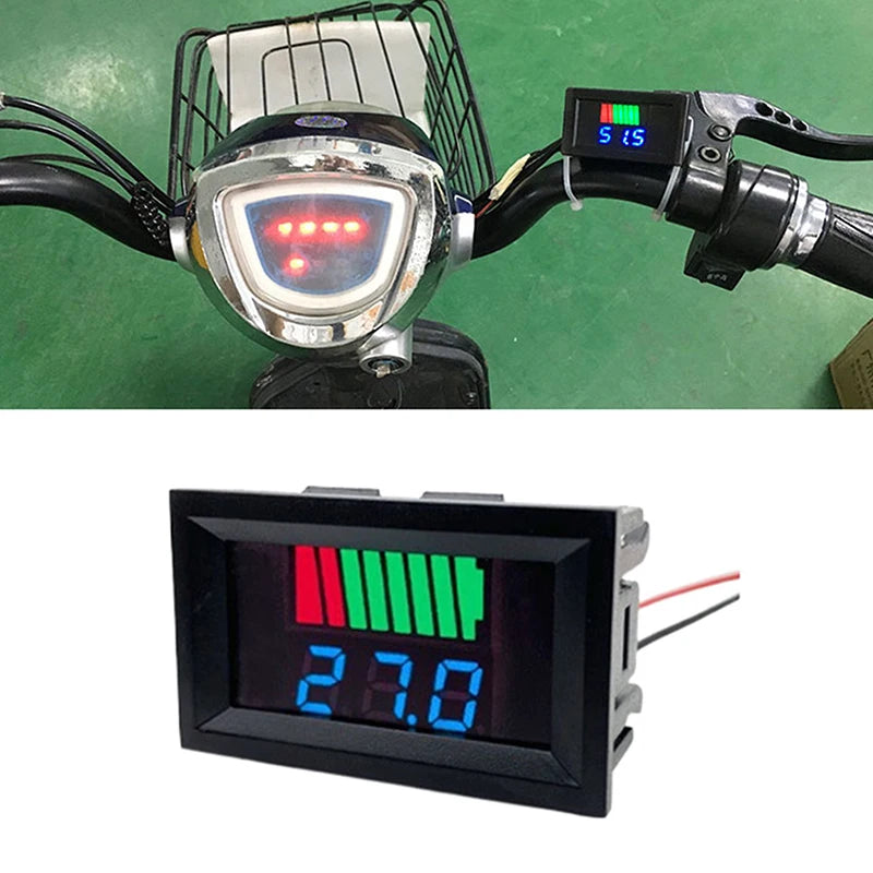 Battery Charge Level Indicator 12V–60V LED Voltmeter Tester Battery Capacity Meter Axl