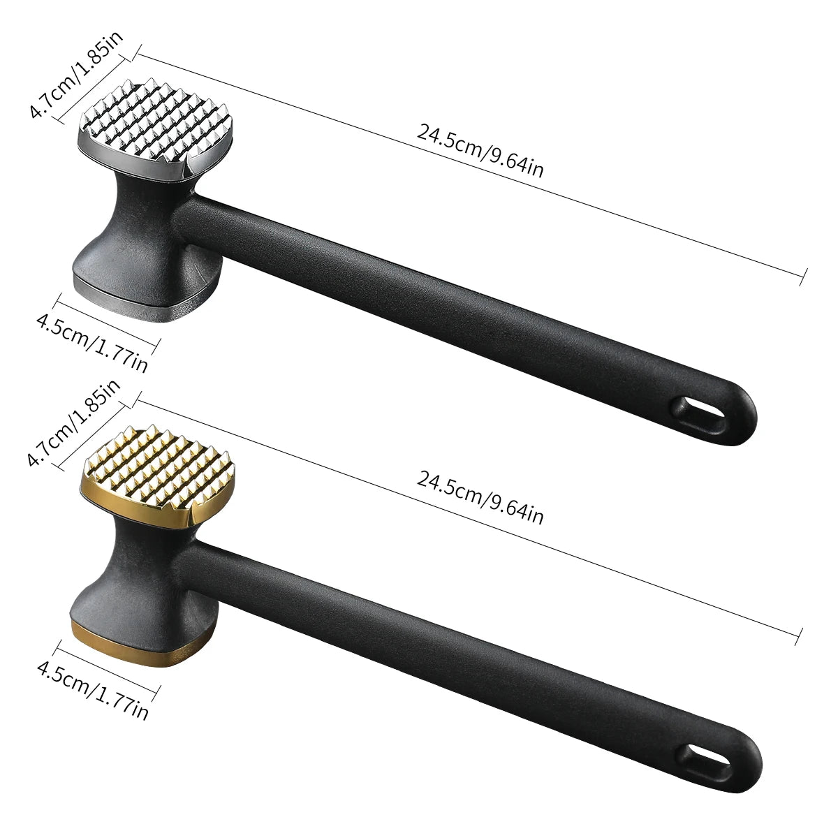 Double-Sided Zinc Alloy Meat Tenderizer Mallet | Ergonomic Meat Tenderizer Mallet Axl