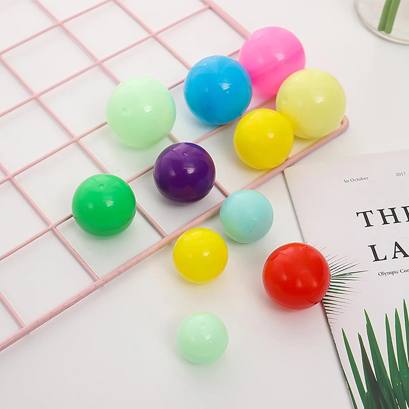 50 Pcs 32mm Clear Plastic Capsule Surprise Balls | Gashapon Capsule Toy Balls Axl