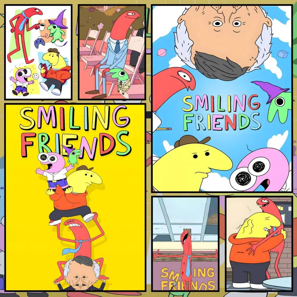 Smiling Friends Poster – Self-Adhesive Waterproof Wall Art Decorative Wall Poster Axl
