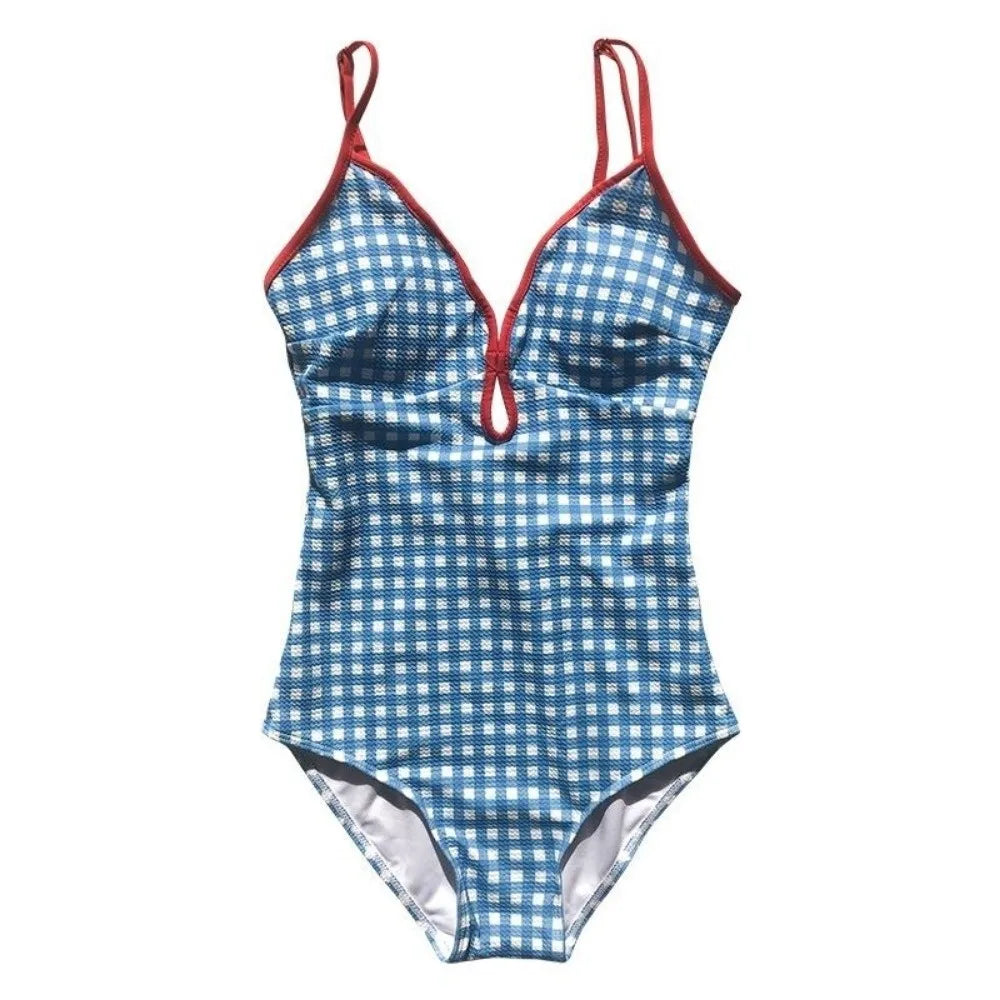 Women's Open Back Bodysuit Swimsuit – Slim Fit Beachwear One-Piece Swimsuit Axl