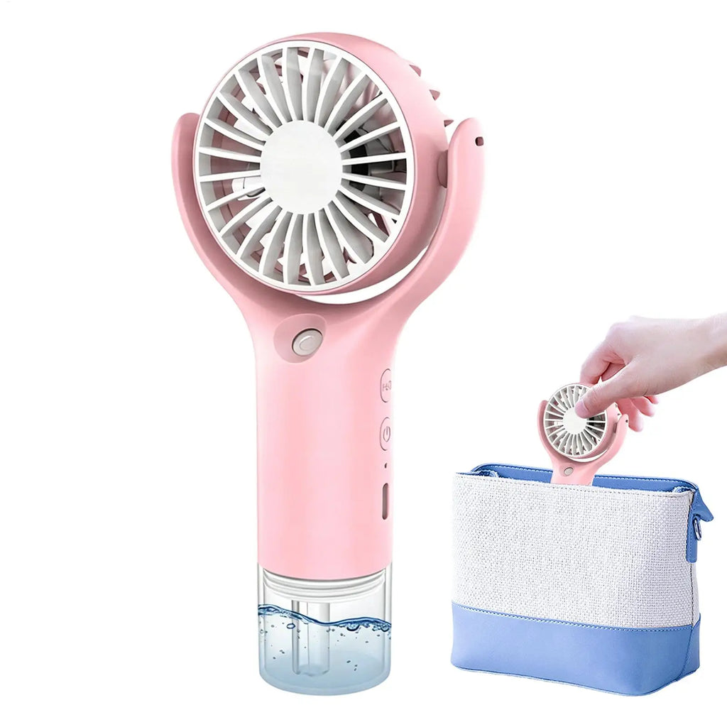Portable Mini Handheld Mist Fan – USB Rechargeable Water Spray Handheld Mist Fan Axl