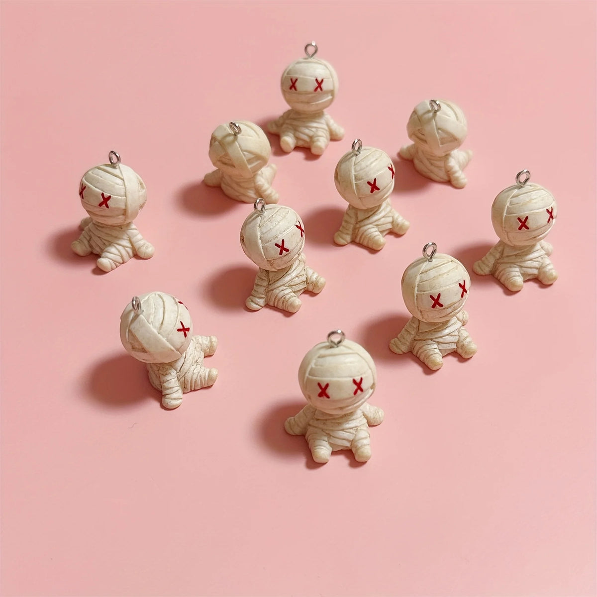20 Halloween 3D Mummy Resin Charms – DIY Jewelry & Bag Pendants Resin Jewelry Charms Axl