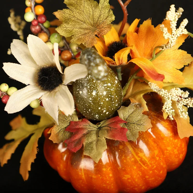 Simulation Pumpkin Maple Leaf Table Ornament – Autumn Decor Seasonal Table Ornament Axl