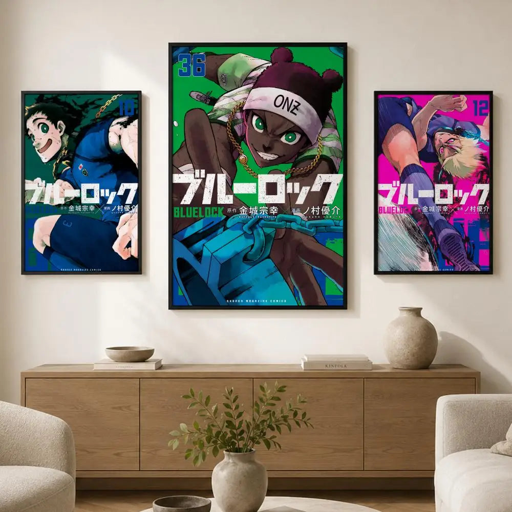 Blue Lock Anime Poster – Self-Adhesive Waterproof Wall Art Anime Wall Poster Axl