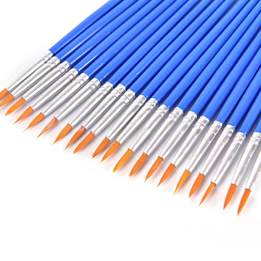 10-Piece Nylon Artist Paint Brush Set – Acrylic & Watercolor Artist Paint Brush Set Axl
