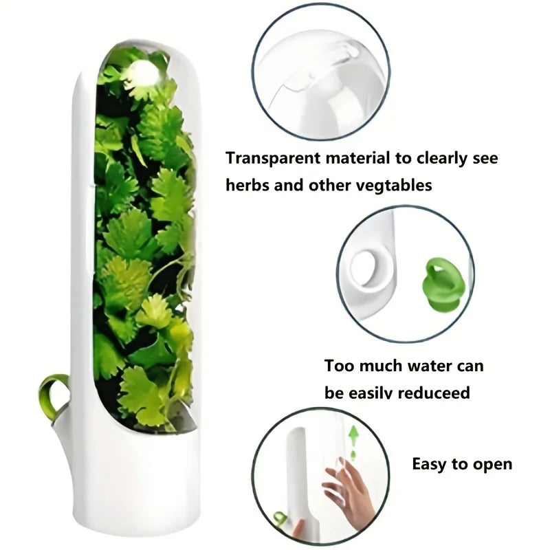 Herb Saver Storage Container – Fresh Herb Keeper 1/2/3 Pack Herb Storage Container Axl