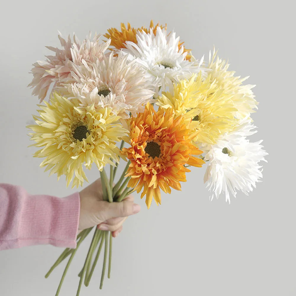 3-Pack PU Daisy Gerbera Artificial Flowers – Home & Wedding Decor Artificial Flowers Axl