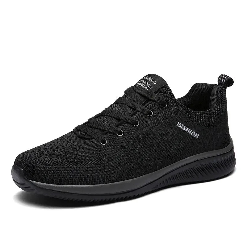 Men's Lightweight Mesh Breathable Running Sneakers Athletic Sneakers Axl Black Gray 45