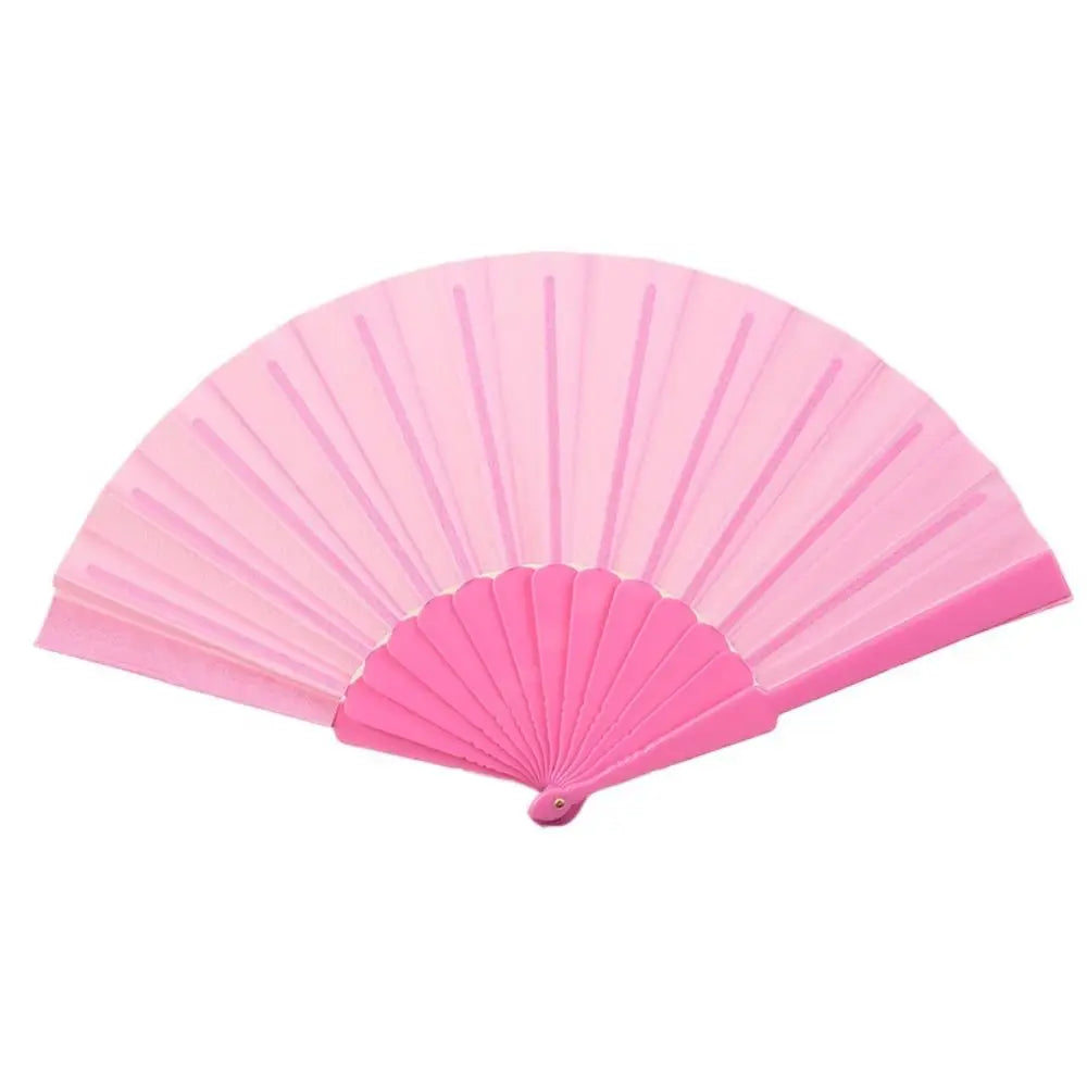 Portable Folding Hand Fan – Weddings, Dance & Cosplay Folding Hand Fan Axl Pink