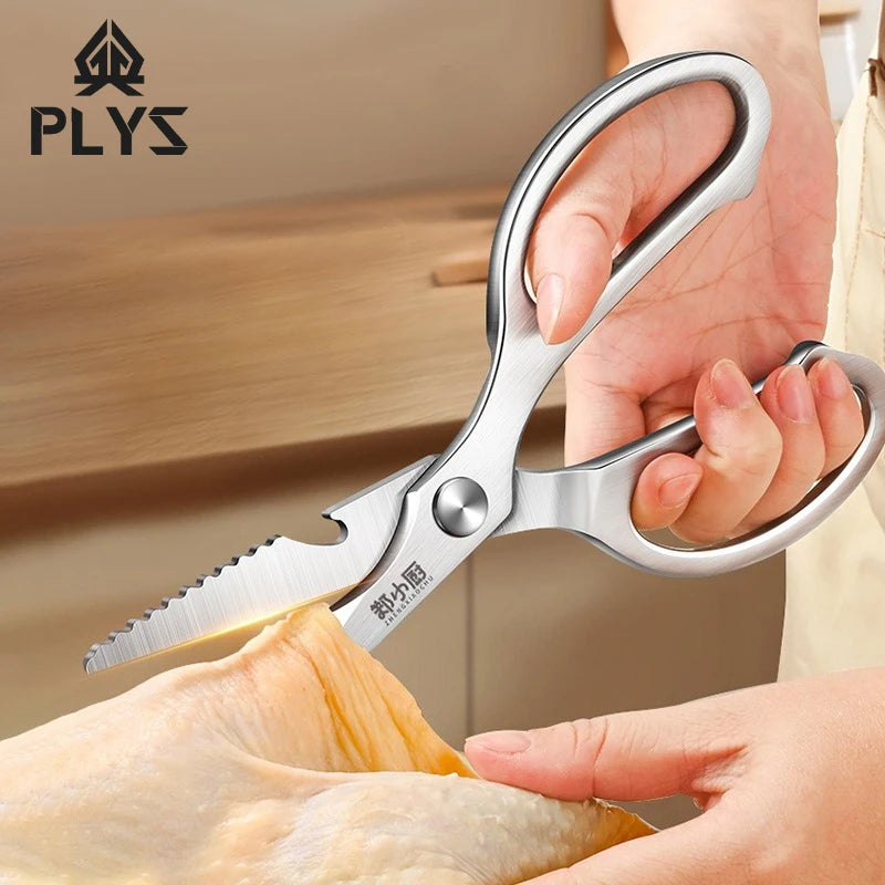 PLYS Serrated Kitchen Scissors – Stainless Steel Multi-Use Shears Kitchen Shears Axl