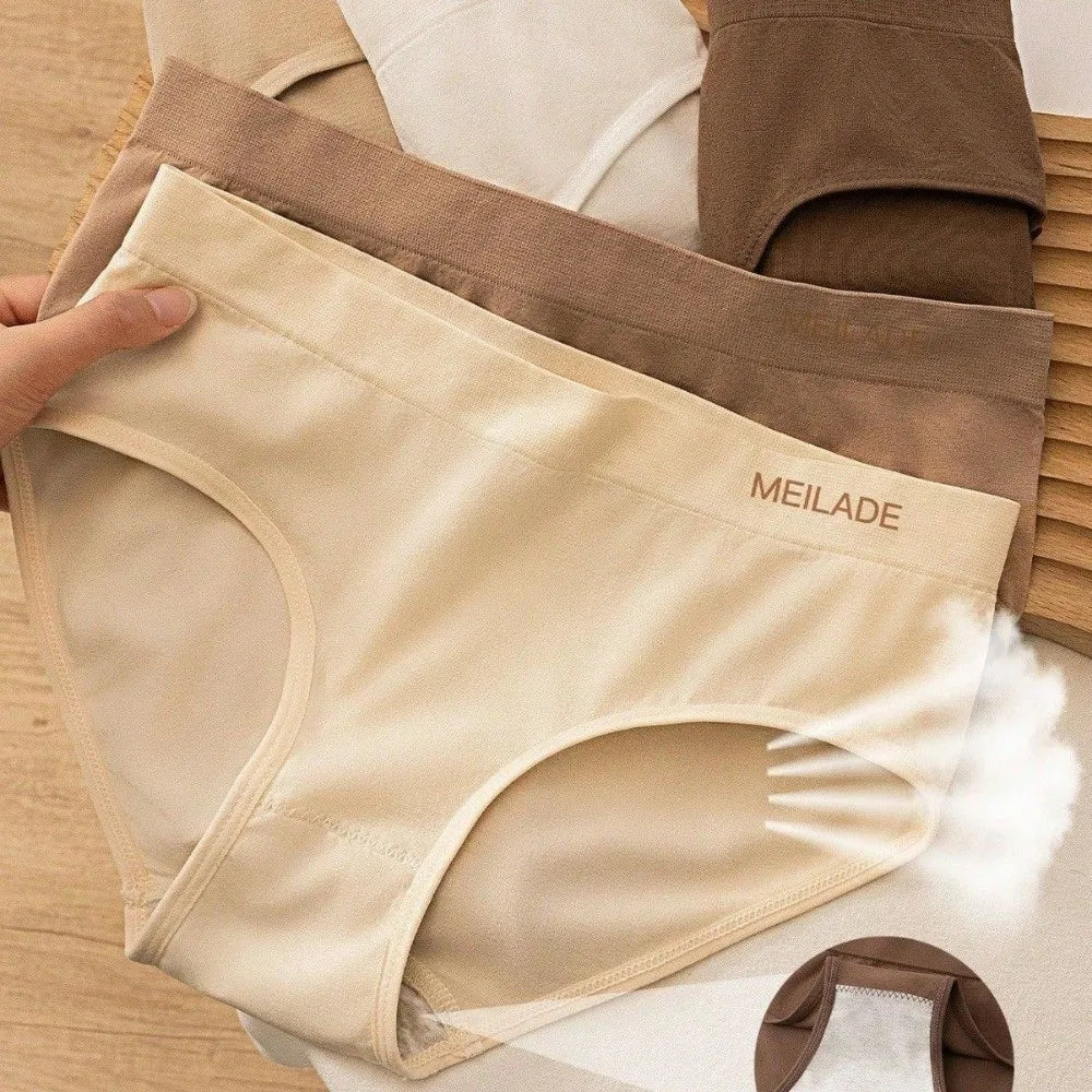 4-Pack Women's Seamless Mid-Waist Briefs | Lace Underwear Set Women's Briefs Set Axl