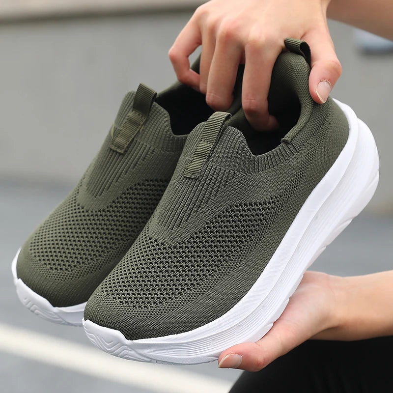 ZULIWAGN Barefoot Shoes – Extra-Wide Unisex Mesh Sneakers Barefoot Sneakers Axl 36 army green
