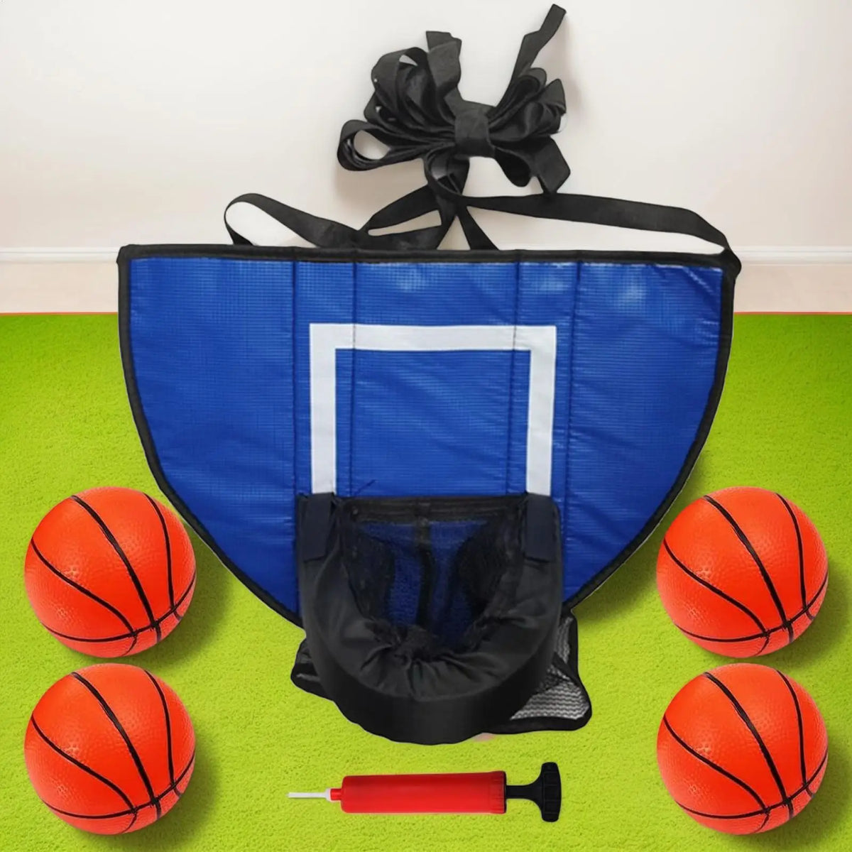 Adjustable Trampoline Basketball Hoop with 4 Balls | Kids & Family Trampoline Basketball Hoop Axl