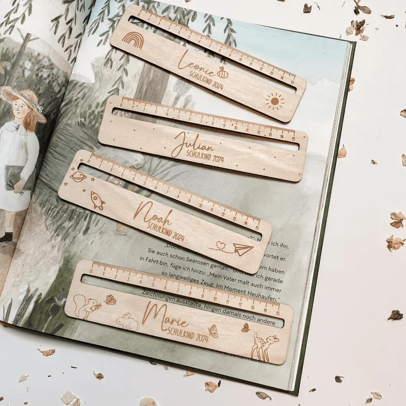 Wooden Reading Tracking Ruler – Text Guide Strip for Kids Reading Tracking Ruler Axl