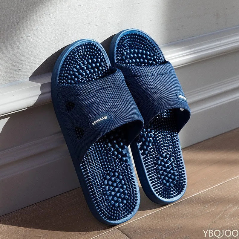 Massage Slippers – Anti-Slip Soft Indoor Slides for Men & Women Indoor Massage Slippers Axl Blue 44-45