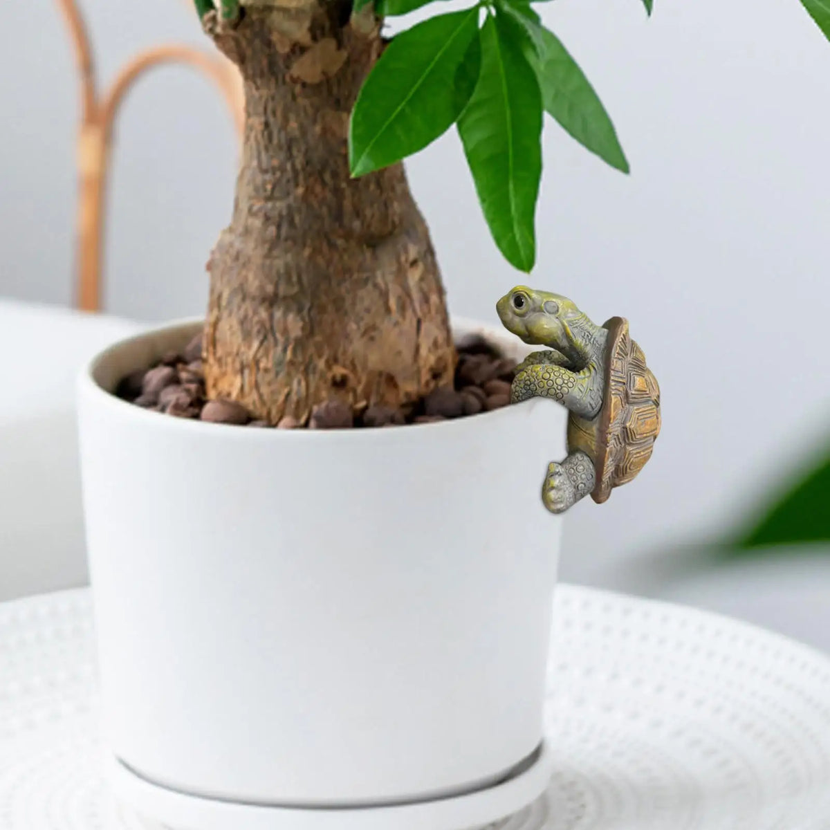 Resin Climbing Turtle Statue | Garden Plant Pot Hugger Décor Garden Statue Axl