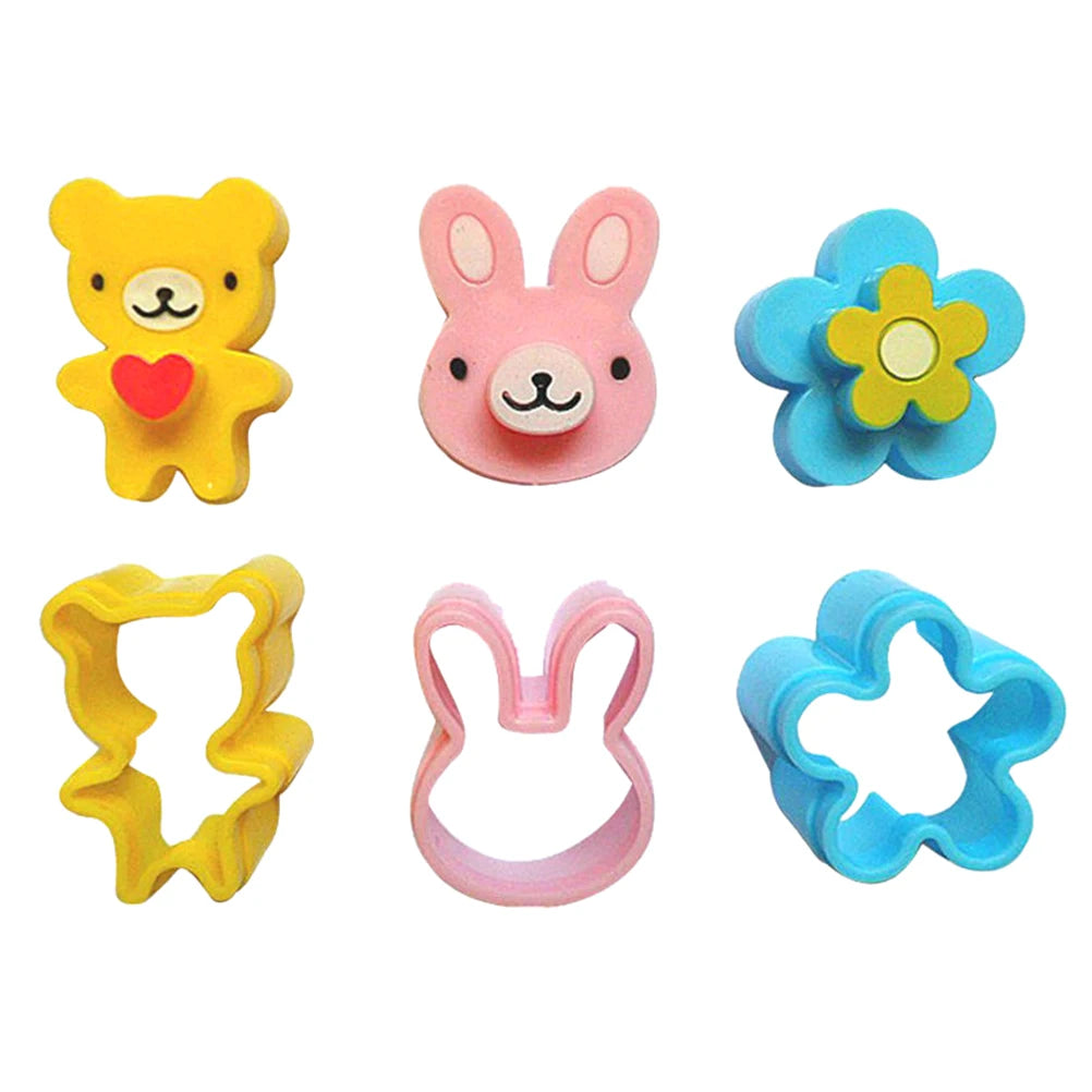 3-Piece Sandwich Crust Cutter Mold Set – Rabbit, Bear & Flower Sandwich Cutter Mold Axl