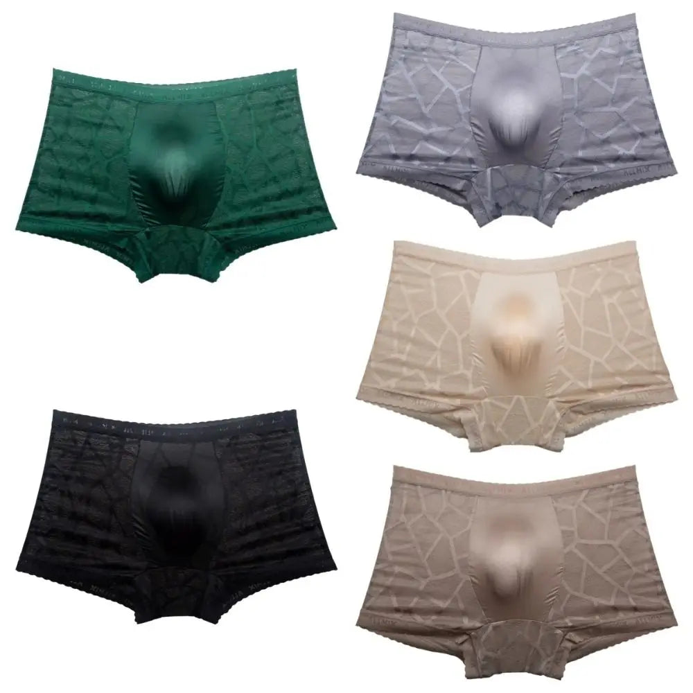 Men's Ice Silk Boxer Briefs – Mesh Quick-Dry Underwear Men's Boxer Briefs Axl