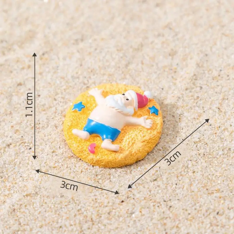 Mini Resin Summer Santa Figurine – Beach & Garden Décor Resin Figurine Axl A2