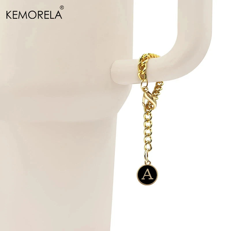 A–Z Gold Letter Charm for Tumblers 20 30 40 oz | 2-Pack Tumbler Charm Accessory Axl