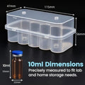 10-Slot Vial Storage Box – Stackable Fridge & Freezer Organizer Vial Storage Case Axl for 10ml