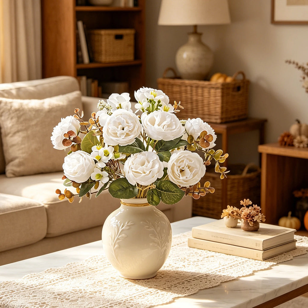 Silk Peony Artificial Flowers – Wedding, Home & Fall Décor Artificial Silk Flowers Axl