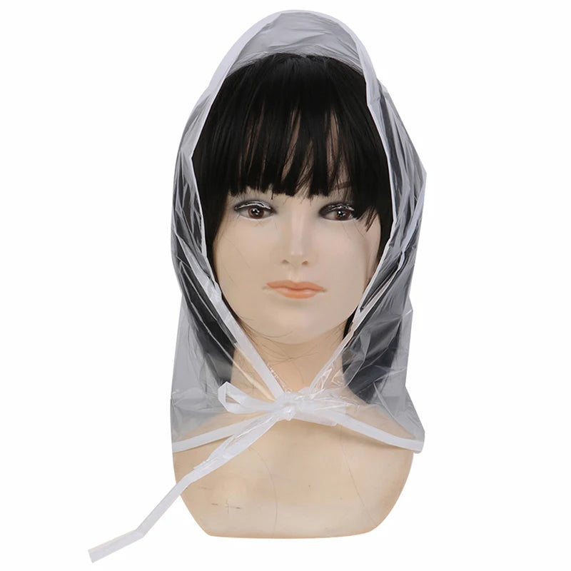 Clear Plastic Rain Bonnet Hat – Waterproof Hairstyle Protector Rain Bonnet Hat Axl