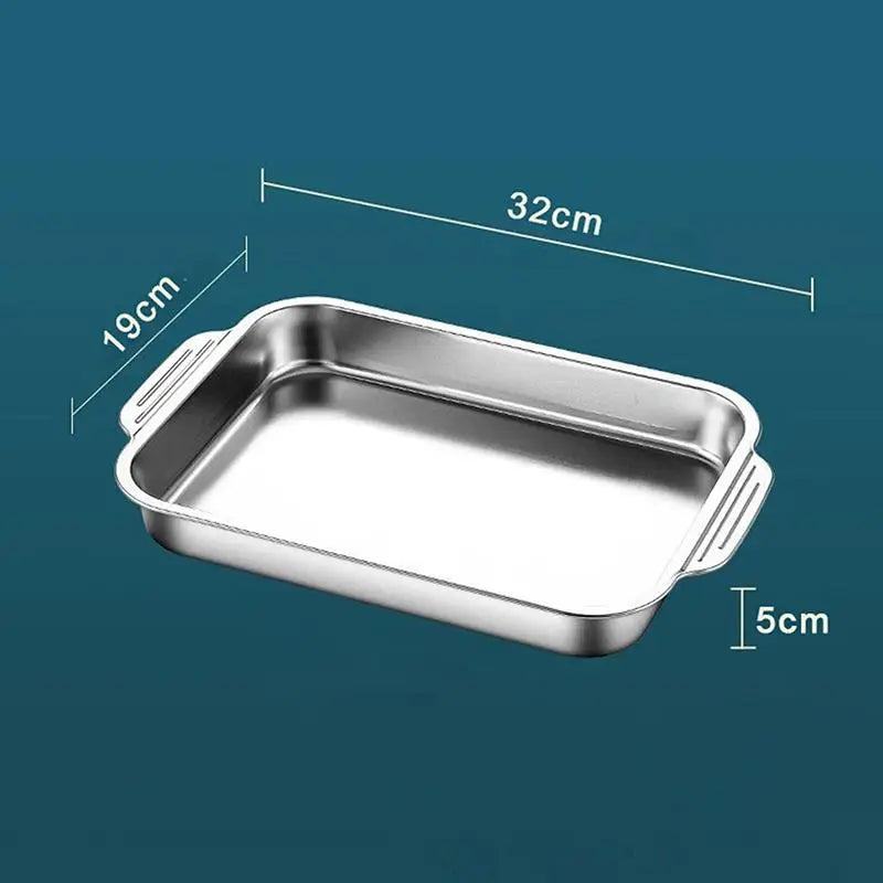 Stainless Steel Deep Dish Baking Pan with Lid | Oven Safe Baking Pan Axl S