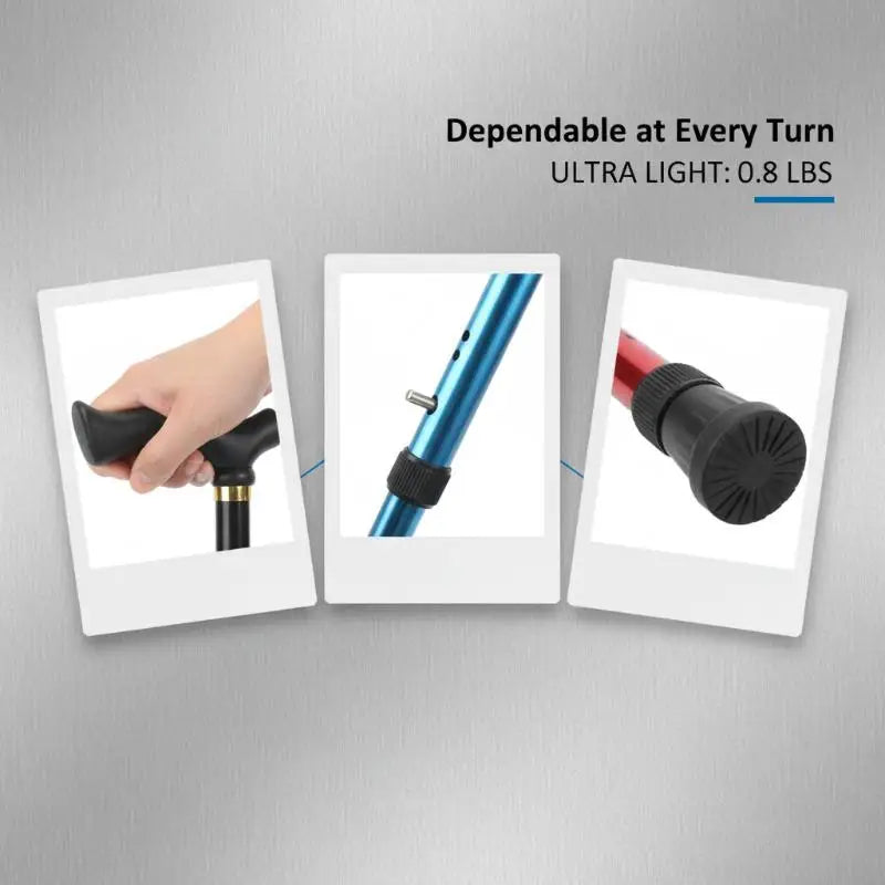 Adjustable 2-Section Walking Cane – Anti-Slip Hiking Stick Walking Cane Axl