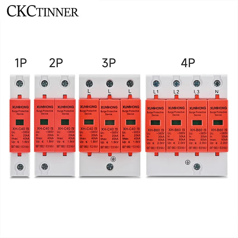 AC SPD Surge Protective Device 1–4 Pole 275V 385V 20–60KA Surge Protective Device Axl 20-40KA 2P