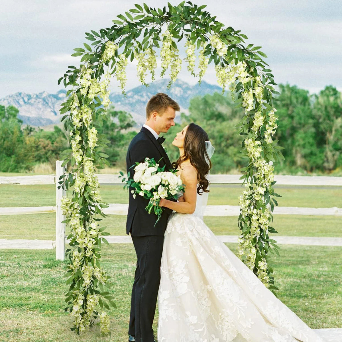 Artificial Silk Flower Vine – Wedding Arch & Wall Hanging Decor Artificial Flower Vine Axl