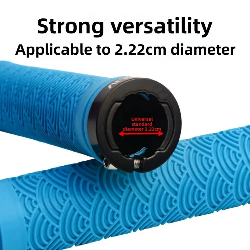 MTB Lock-On Handlebar Grips – Ergonomic Non-Slip Rubber Pair Bike Handlebar Grips Axl