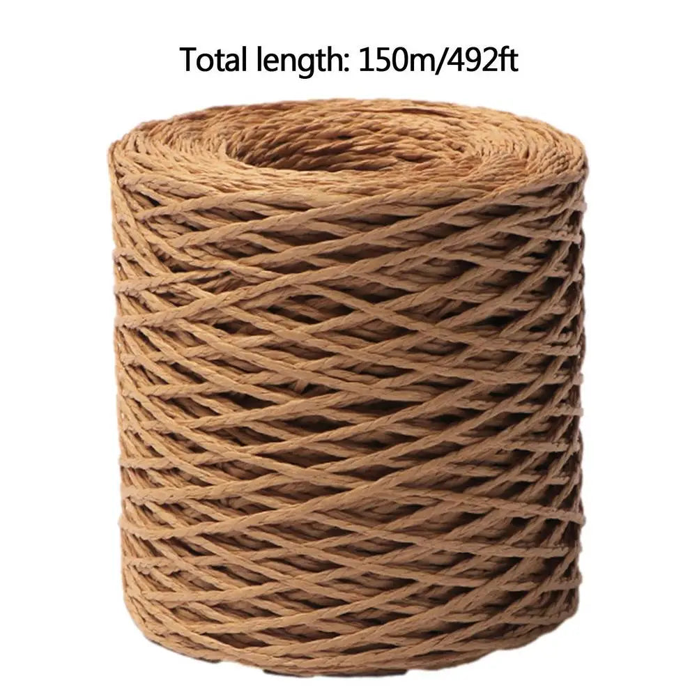 Natural Raffia Ribbon 150m – DIY Craft String for Bags & Hats Craft Ribbon Axl G39