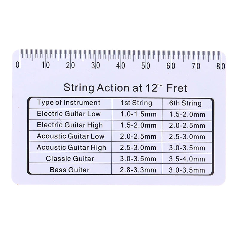 Guitar Setup Gauge Ruler – Action & Fret Measurement Tool Guitar Setup Tool Axl