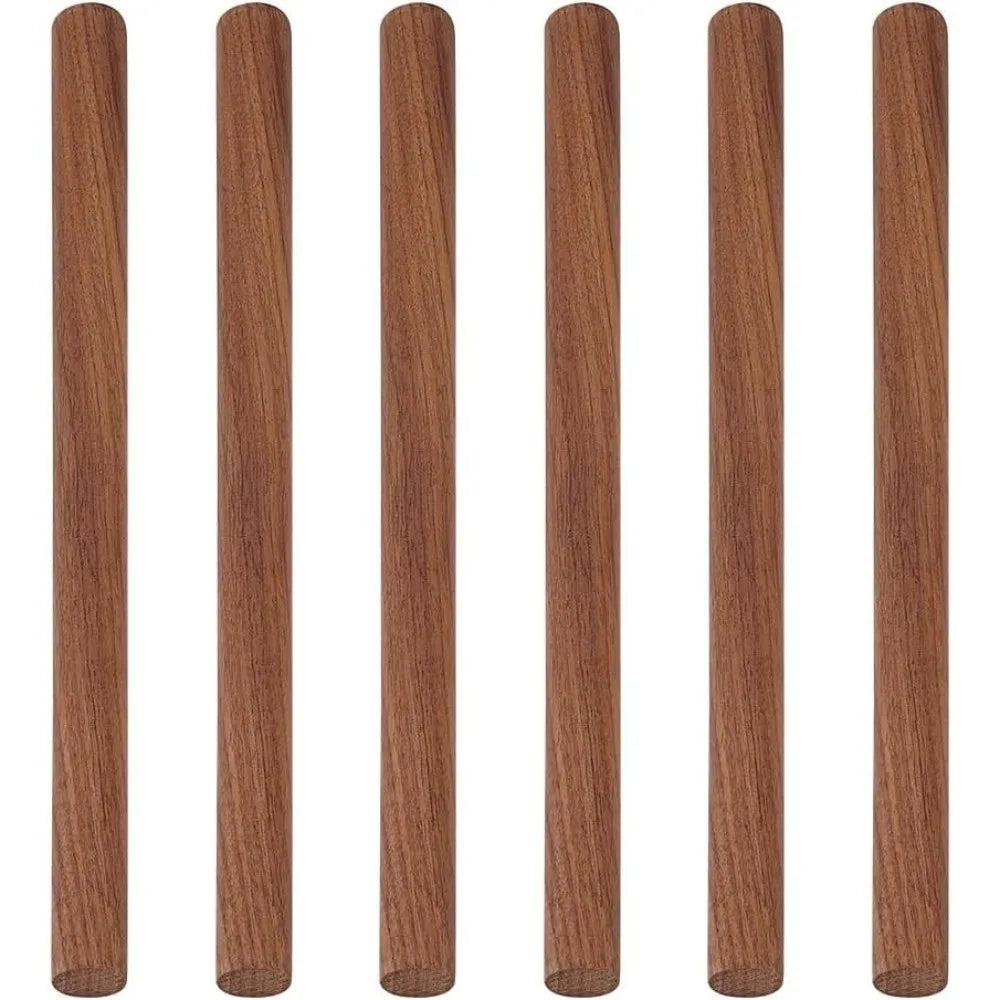 6-Pack Walnut Wood Dowel Rods 11.8" Unfinished Round Craft Sticks Wood Dowel Rods Axl AECH04-18771