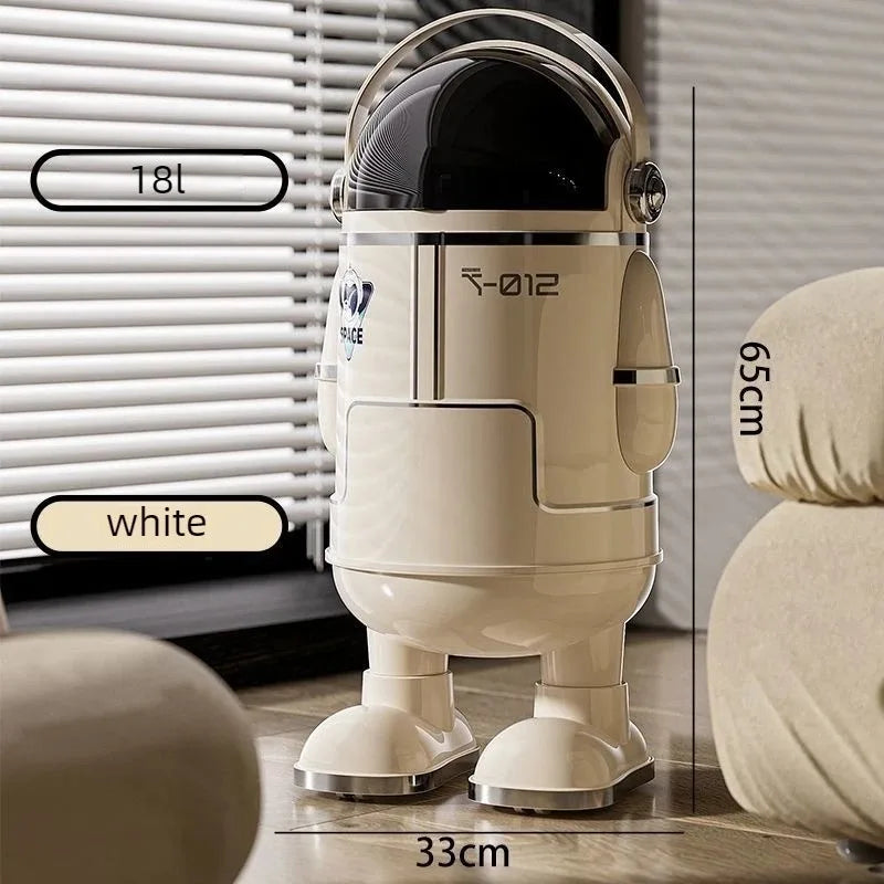 Space Man Plastic Waste Bin 13L/18L – Kitchen & Home Trash Can Plastic Waste Bin Axl White Extra-large