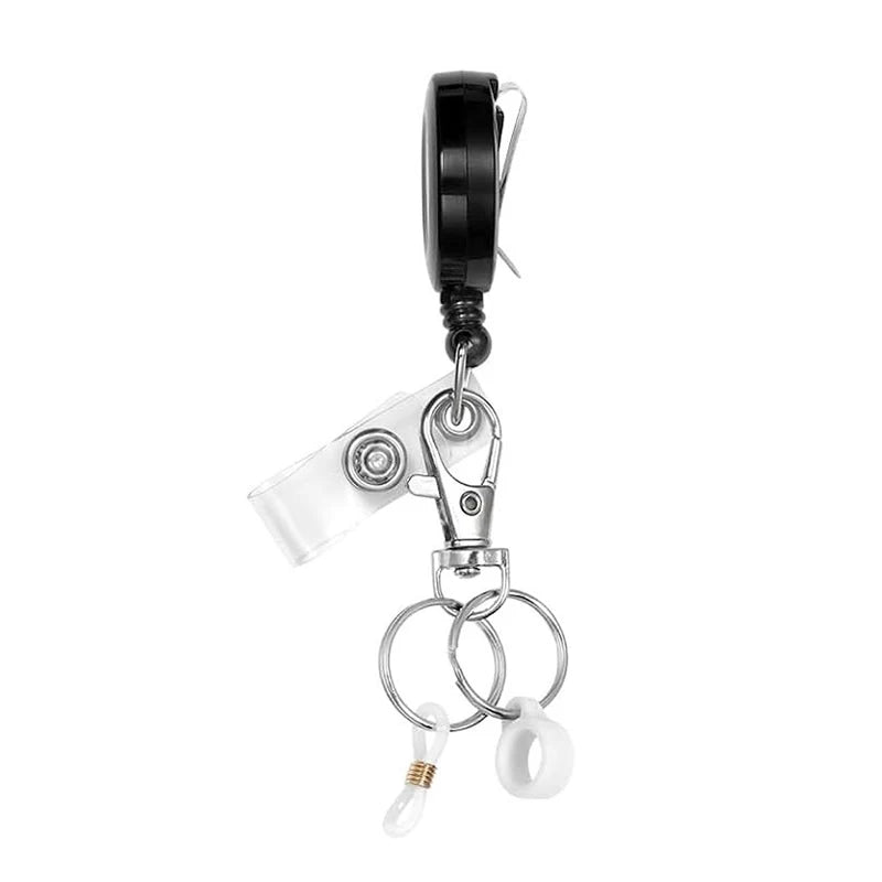 Retractable Badge Reel Keychain with Pen Holder & ID Clip Badge Reel Keychain Axl A6