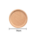 Round Beech Wood Serving Tray – Snack, Fruit & Dessert Plate Wood Serving Tray Axl 1Pcs