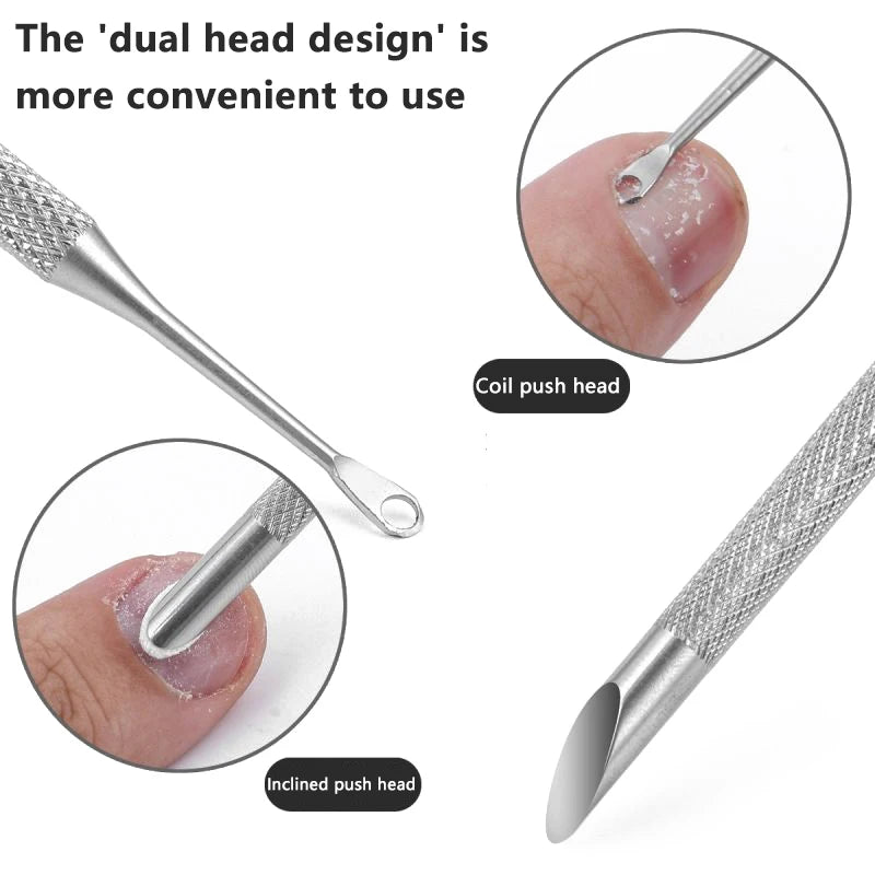 Stainless Steel Double-Headed Cuticle Pusher Nail Tool Cuticle Nail Tool Axl