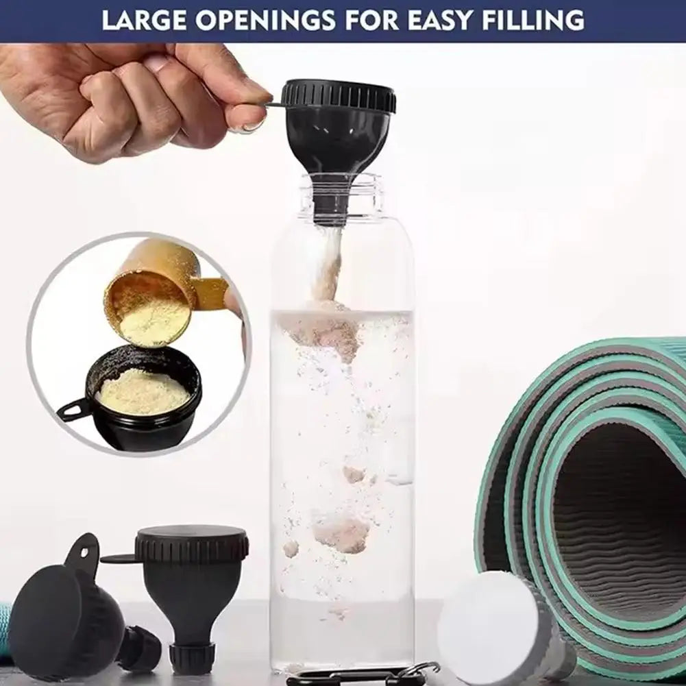 Mini Protein Powder Container with Keychain & Funnel 50ml Supplement Storage Container Axl